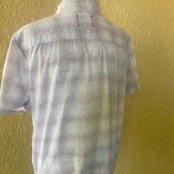 Vintage Red Short Sleeve Men's‎ Shirt Beige/Brown/Tan Size Large - Picture 5 of 6